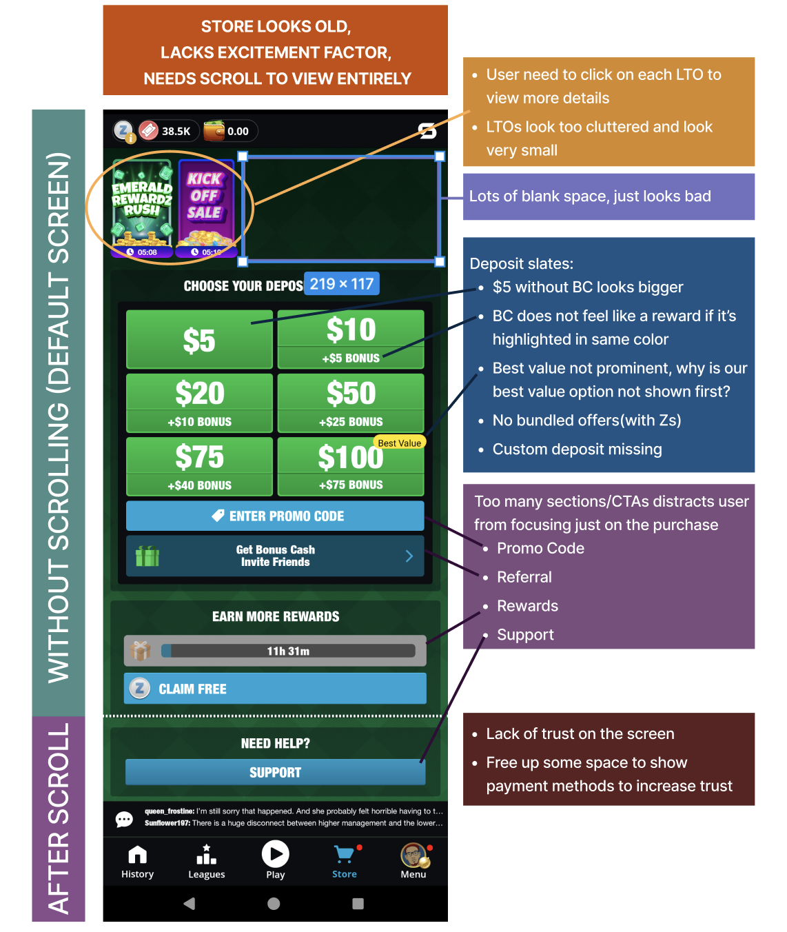 Skillz Store Problems